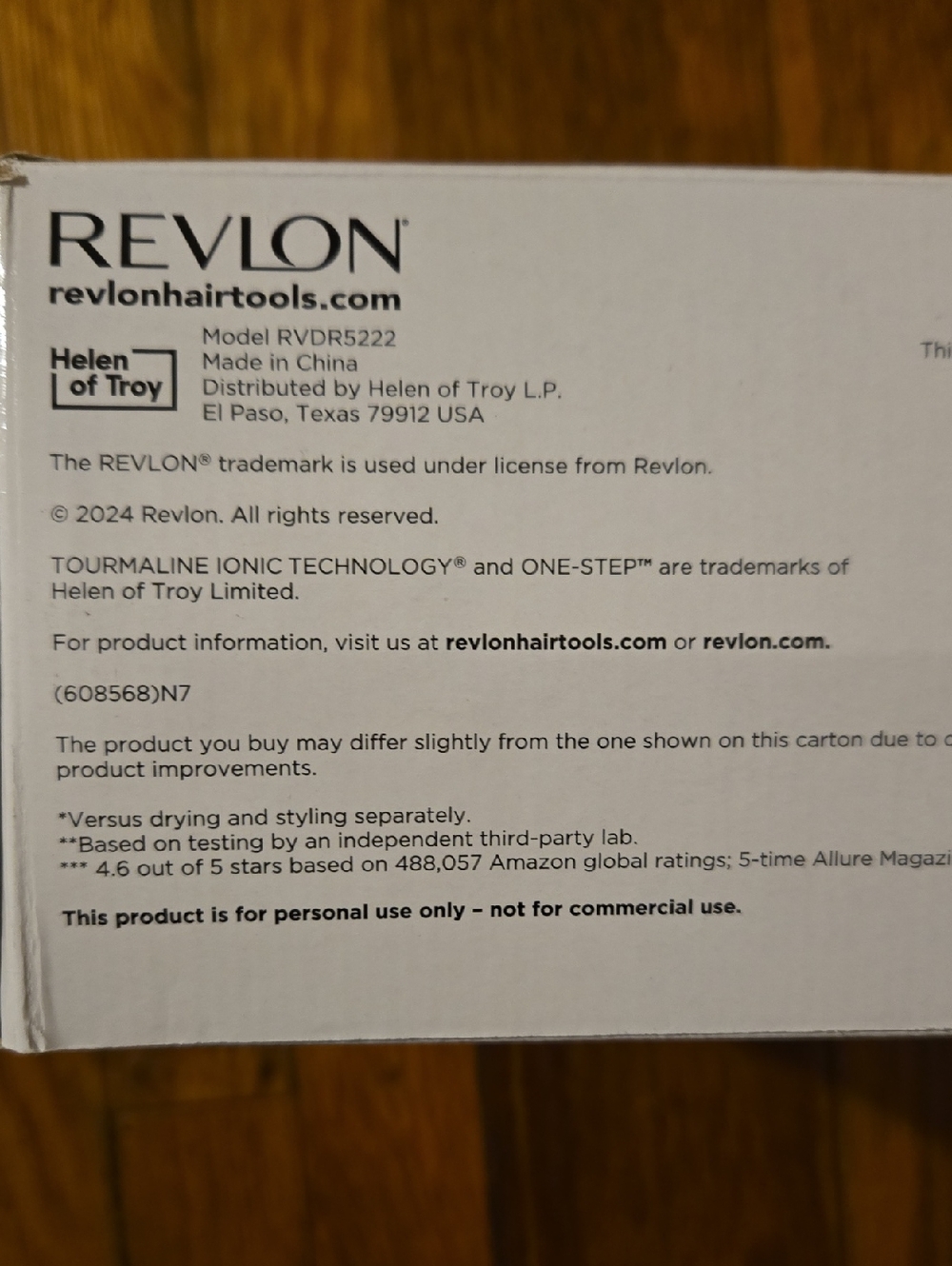 Revlon One-Step Volumizer (Model #RVDR5222) - Picture 6 of 9